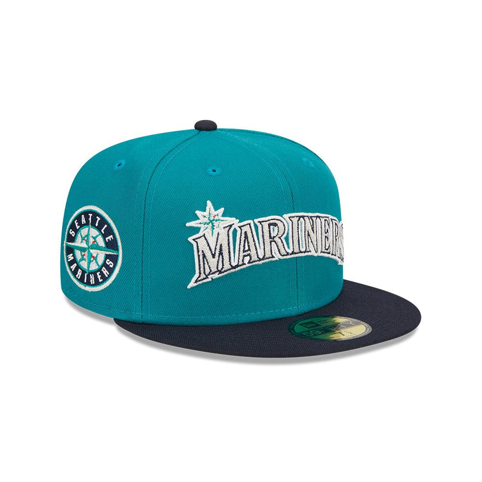 59FIFTY Retro Script シアトル・マリナーズ クーパーズタウン エメラルドグリーン ネイビーバイザー - 13743501-700 | NEW ERA ニューエラ公式オンラインストア