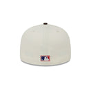 59FIFTY Retro Script サンディエゴ・パドレス クーパーズタウン クロームホワイト ブラウンバイザー - 13743502-700 | NEW ERA ニューエラ公式オンラインストア