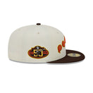 59FIFTY Retro Script サンディエゴ・パドレス クーパーズタウン クロームホワイト ブラウンバイザー - 13743502-700 | NEW ERA ニューエラ公式オンラインストア