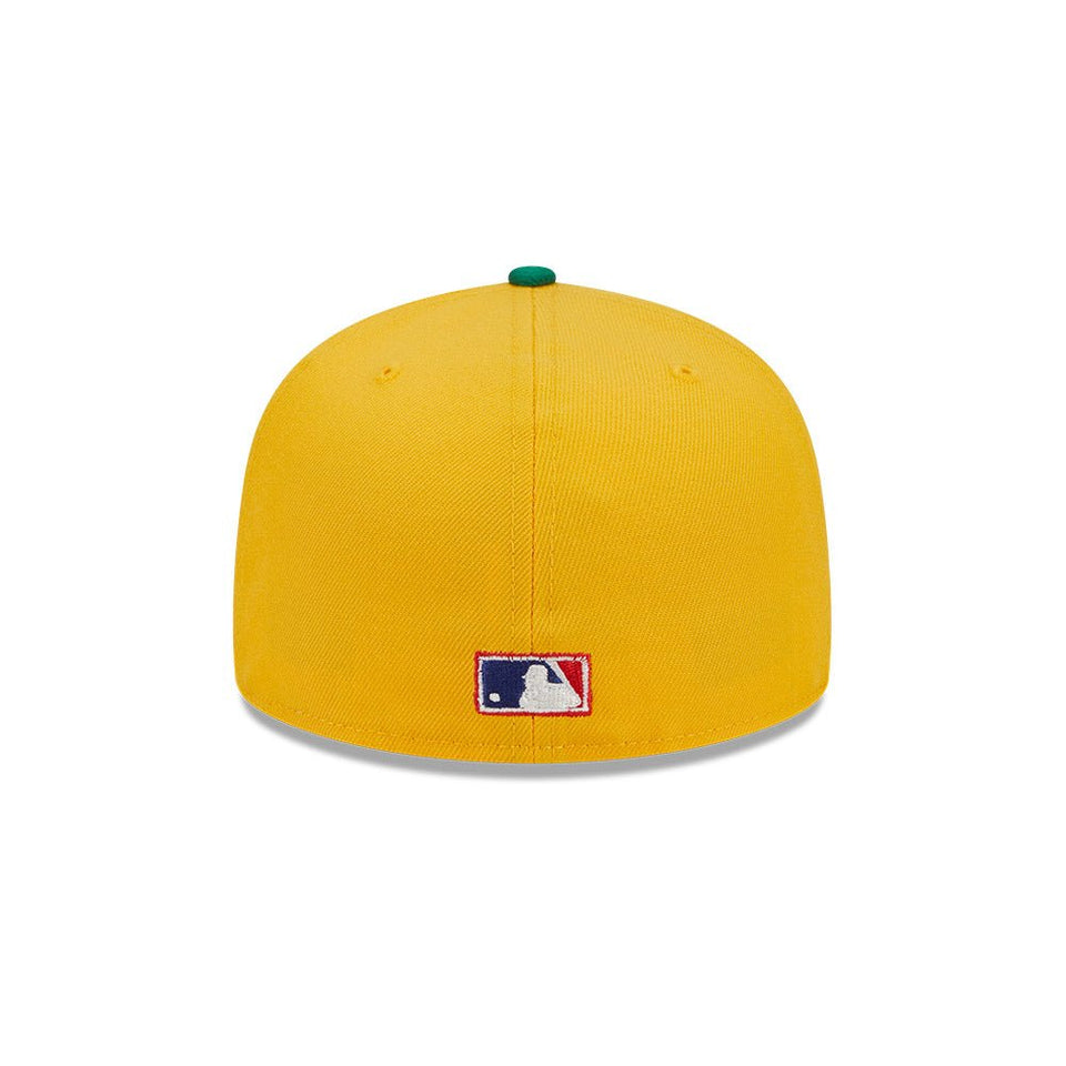 59FIFTY Retro Script オークランド・アスレチックス クーパーズタウン イエロー グリーンバイザー - 13743503-700 | NEW ERA ニューエラ公式オンラインストア