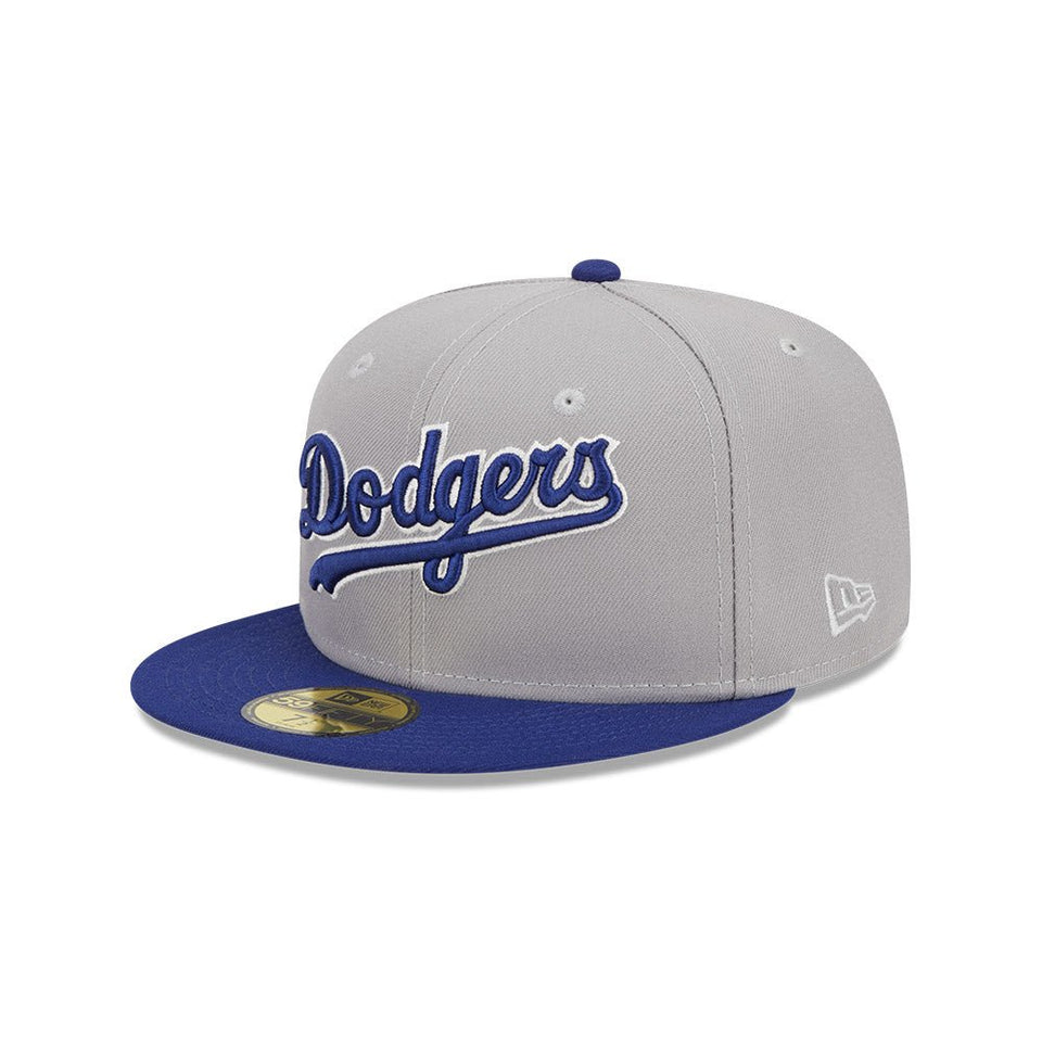 59FIFTY Retro Script ロサンゼルス・ドジャース クーパーズタウン グレー ブルーバイザー - 13743506-700 | NEW ERA ニューエラ公式オンラインストア