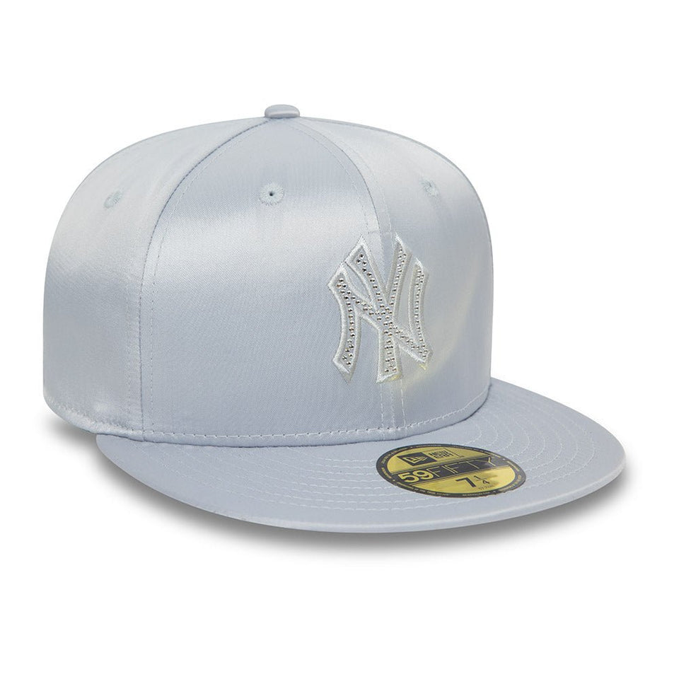 59FIFTY Rhinestone Satin ラインストーン ニューヨーク・ヤンキース パステルブルー