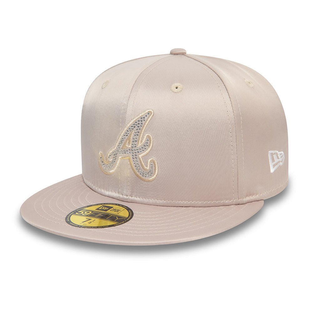 59FIFTY Rhinestone Satin ラインストーン アトランタ・ブレーブス ライトベージュ