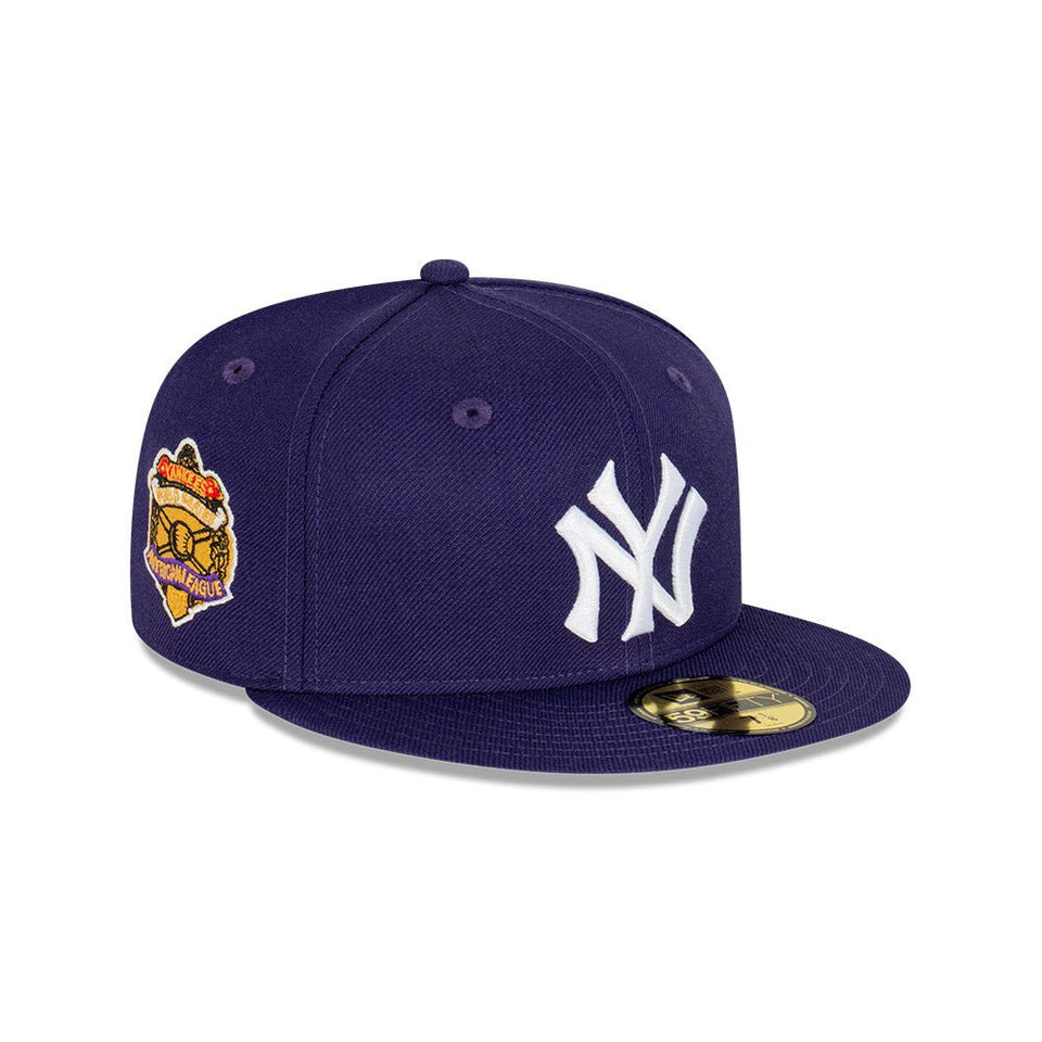 59FIFTY Royal Purple ニューヨーク・ヤンキース クーパーズタウン ネイビーパープル グレーアンダーバイザー