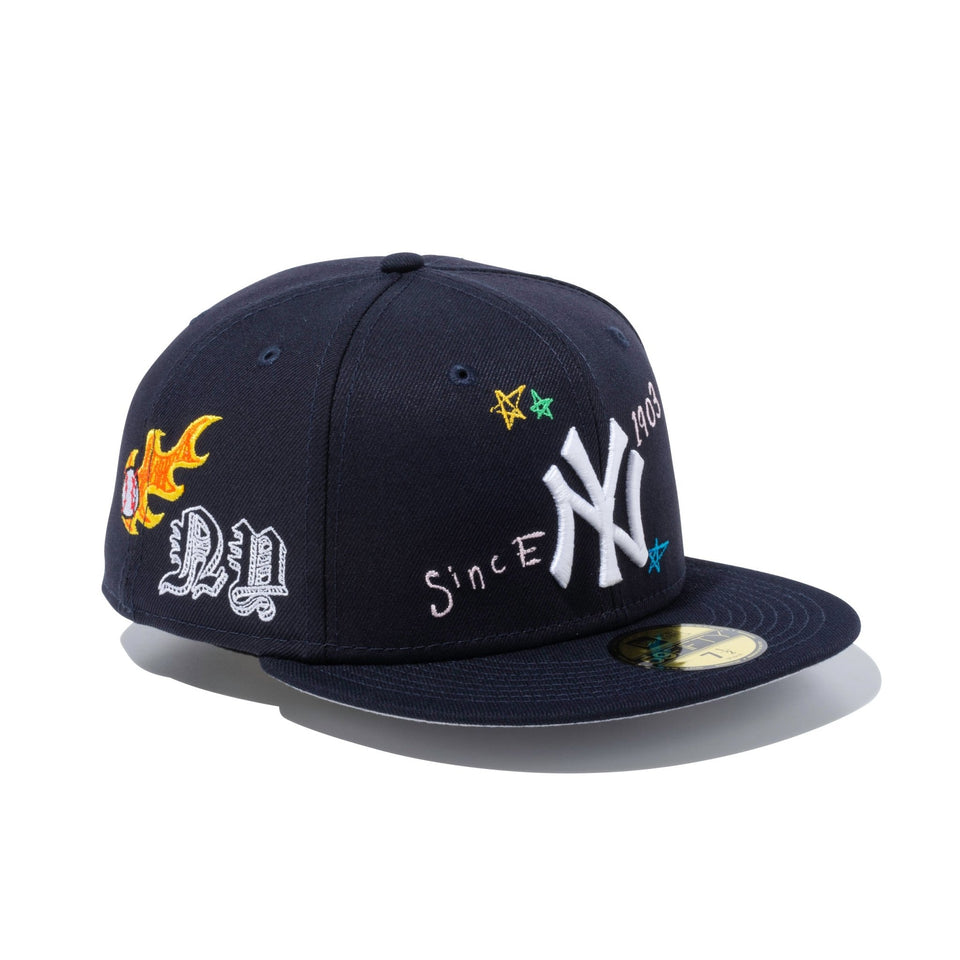 59FIFTY SCRIBBLE ニューヨーク・ヤンキース グレーアンダーバイザー - 13111040-700 | NEW ERA ニューエラ公式オンラインストア