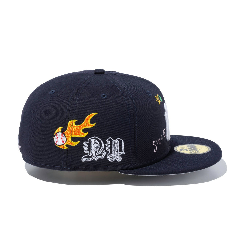 59FIFTY SCRIBBLE ニューヨーク・ヤンキース グレーアンダーバイザー - 13111040-700 | NEW ERA ニューエラ公式オンラインストア