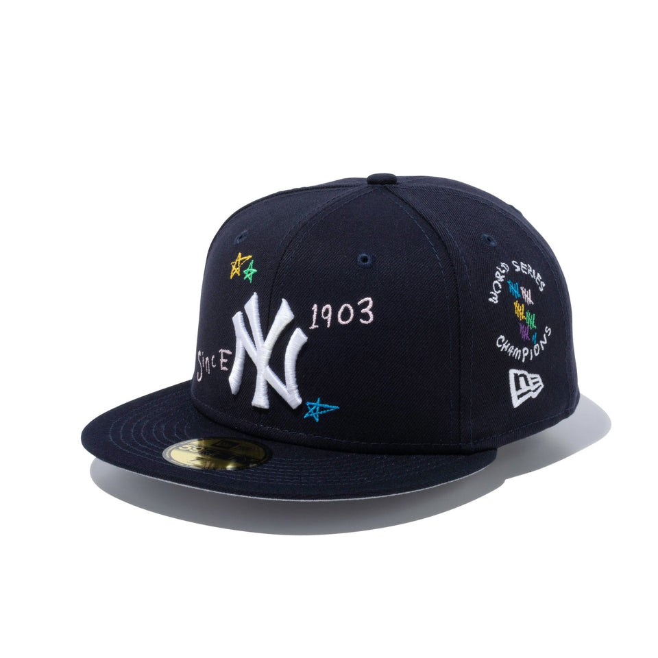 59FIFTY SCRIBBLE ニューヨーク・ヤンキース グレーアンダーバイザー - 13111040-700 | NEW ERA ニューエラ公式オンラインストア