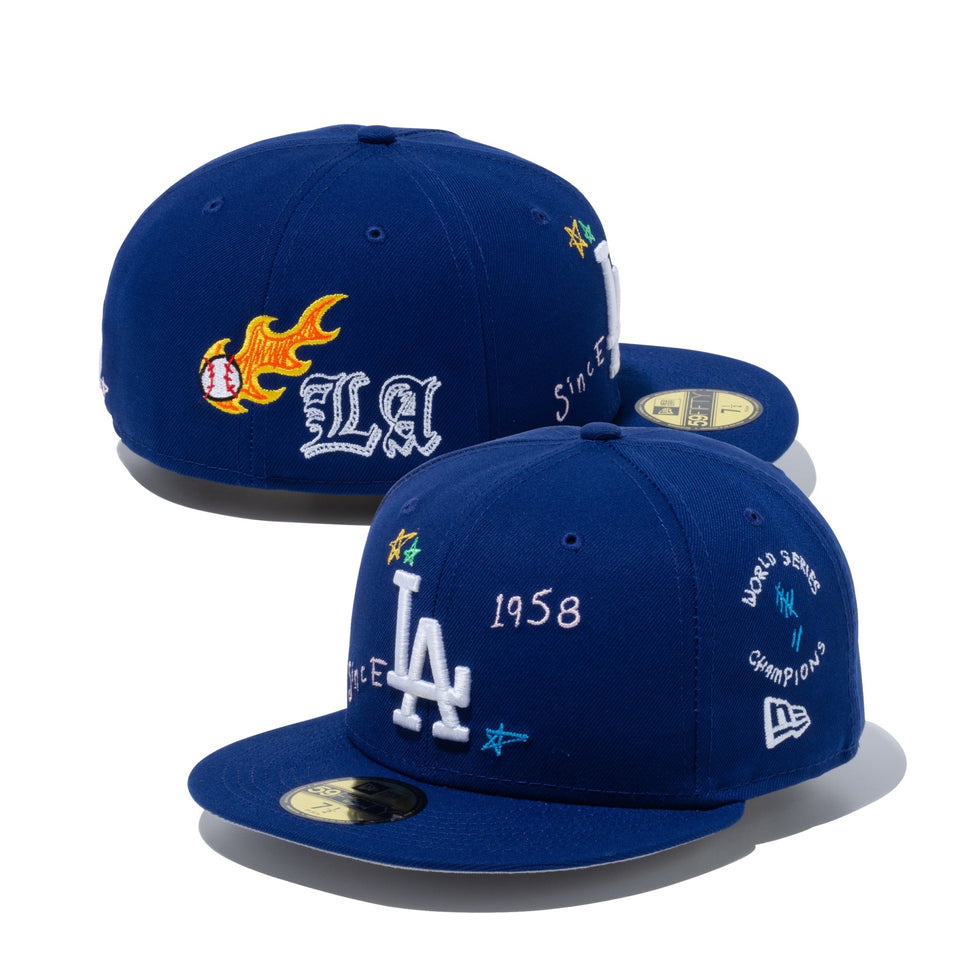 59FIFTY SCRIBBLE ロサンゼルス・ドジャース グレーアンダーバイザー - 13111042-700 | NEW ERA ニューエラ公式オンラインストア