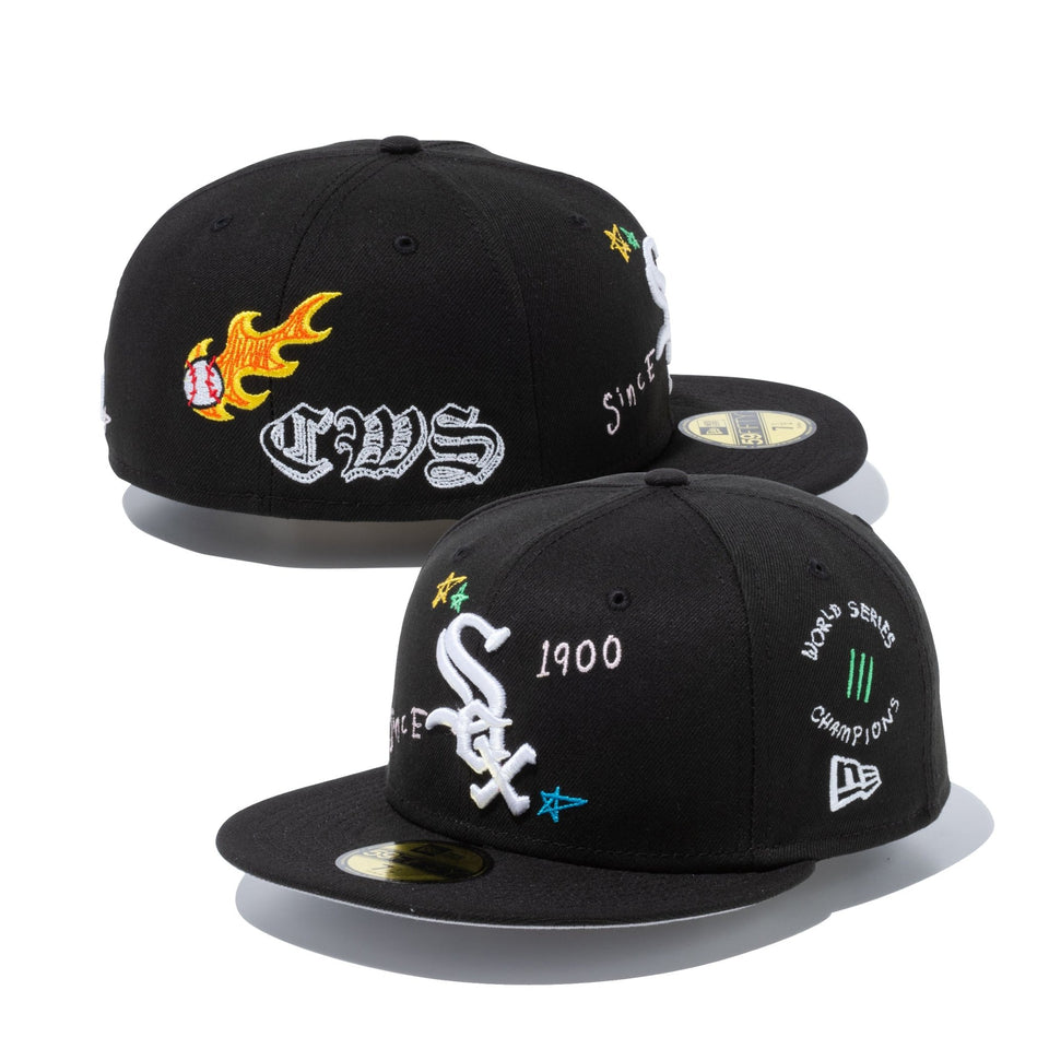 59FIFTY SCRIBBLE シカゴ・ホワイトソックス グレーアンダーバイザー