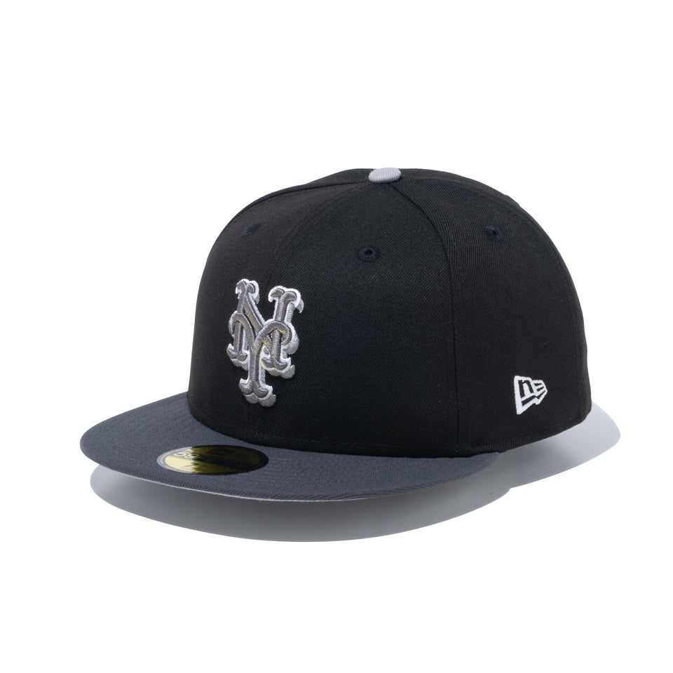59FIFTY Shadow ニューヨーク・メッツ ブラック ダークグラファイトバイザー - 14109893-700 | NEW ERA ニューエラ公式オンラインストア