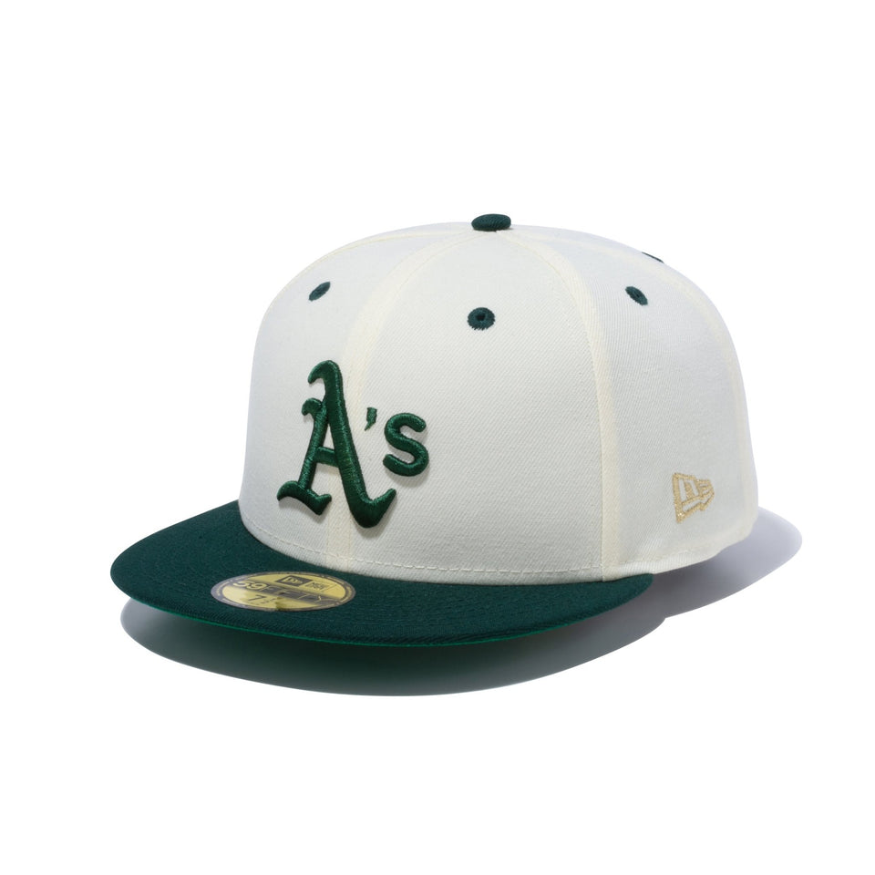 59FIFTY Sister City Collection FUKUOKA オークランド・アスレチックス クロームホワイト ダークグリーンバイザー - 13682251-700 | NEW ERA ニューエラ公式オンラインストア