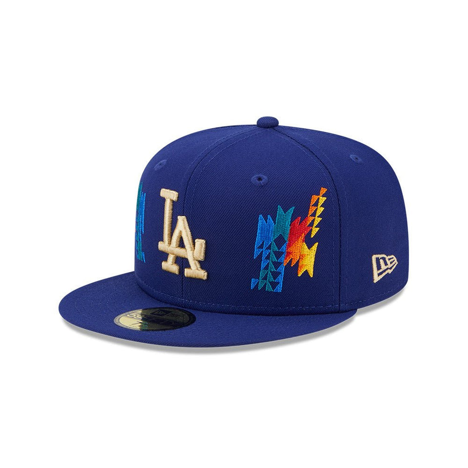 【希少】NEW ERA LA ロサンゼルス ドジャース フラワー花 ロゴ 青