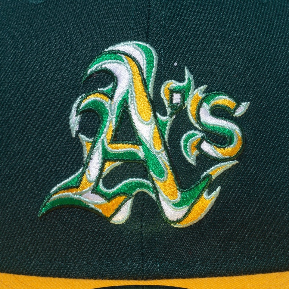 59FIFTY Tetsuya Nakamura NANZUKA GALLERY オークランド・アスレチックス ダークグリーン Aゴールドバイザー - 13772663-700 | NEW ERA ニューエラ公式オンラインストア
