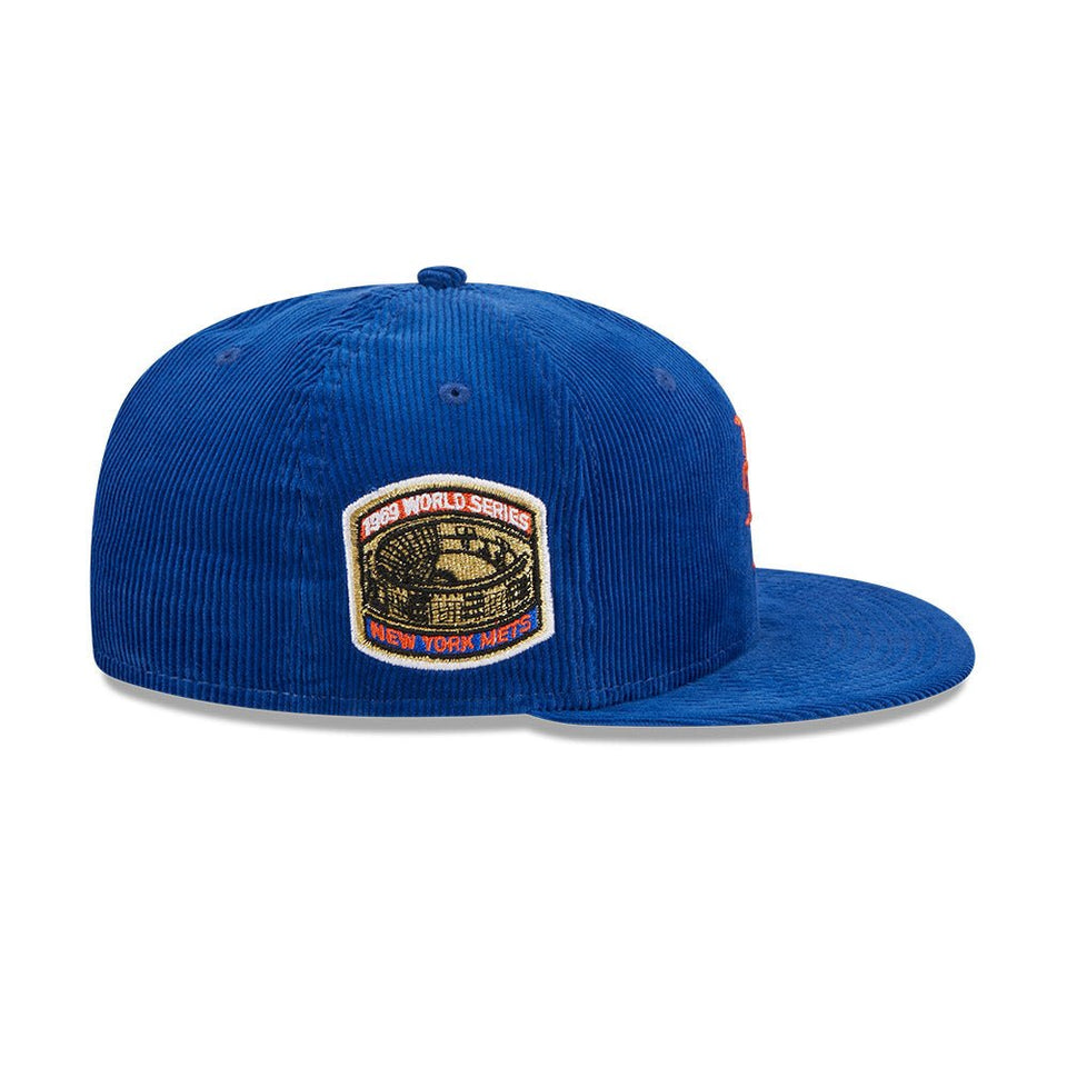 59FIFTY Throwback Corduroy コーデュロイ ニューヨーク・メッツ コーデュロイ ブルー グレーアンダーバイザー