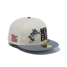 59FIFTY TOM and JERRY トムとジェリー スクエアロゴ ストーン ストームグレーバイザー - 13772660-700 | NEW ERA ニューエラ公式オンラインストア