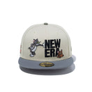 59FIFTY TOM and JERRY トムとジェリー スクエアロゴ ストーン ストームグレーバイザー - 13772660-700 | NEW ERA ニューエラ公式オンラインストア
