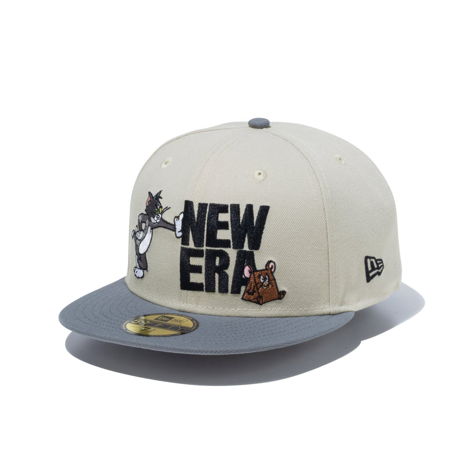 59FIFTY TOM and JERRY トムとジェリー スクエアロゴ ストーン ストームグレーバイザー - 13772660-700 | NEW ERA ニューエラ公式オンラインストア