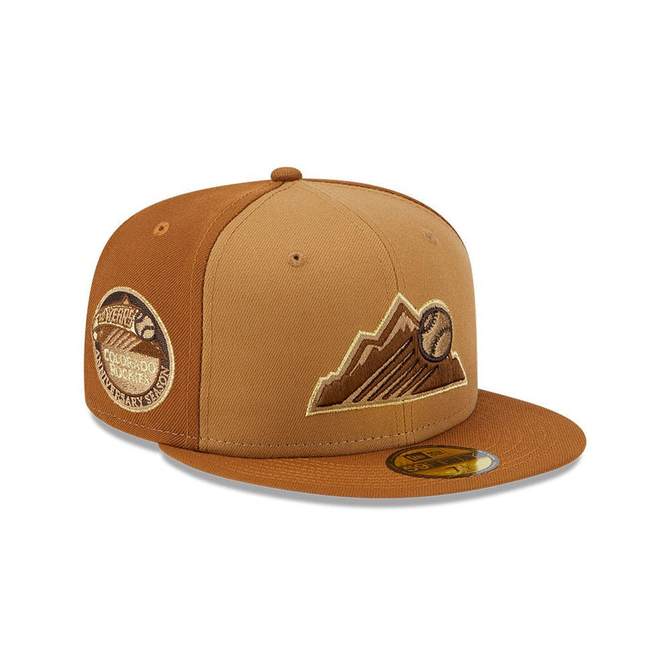 59FIFTY Tri-Tone Brown コロラド・ロッキーズ クーパーズタウン ブラウン マルチカラー イエローゴールドアンダーバイザー - 13512099-700 | NEW ERA ニューエラ公式オンラインストア