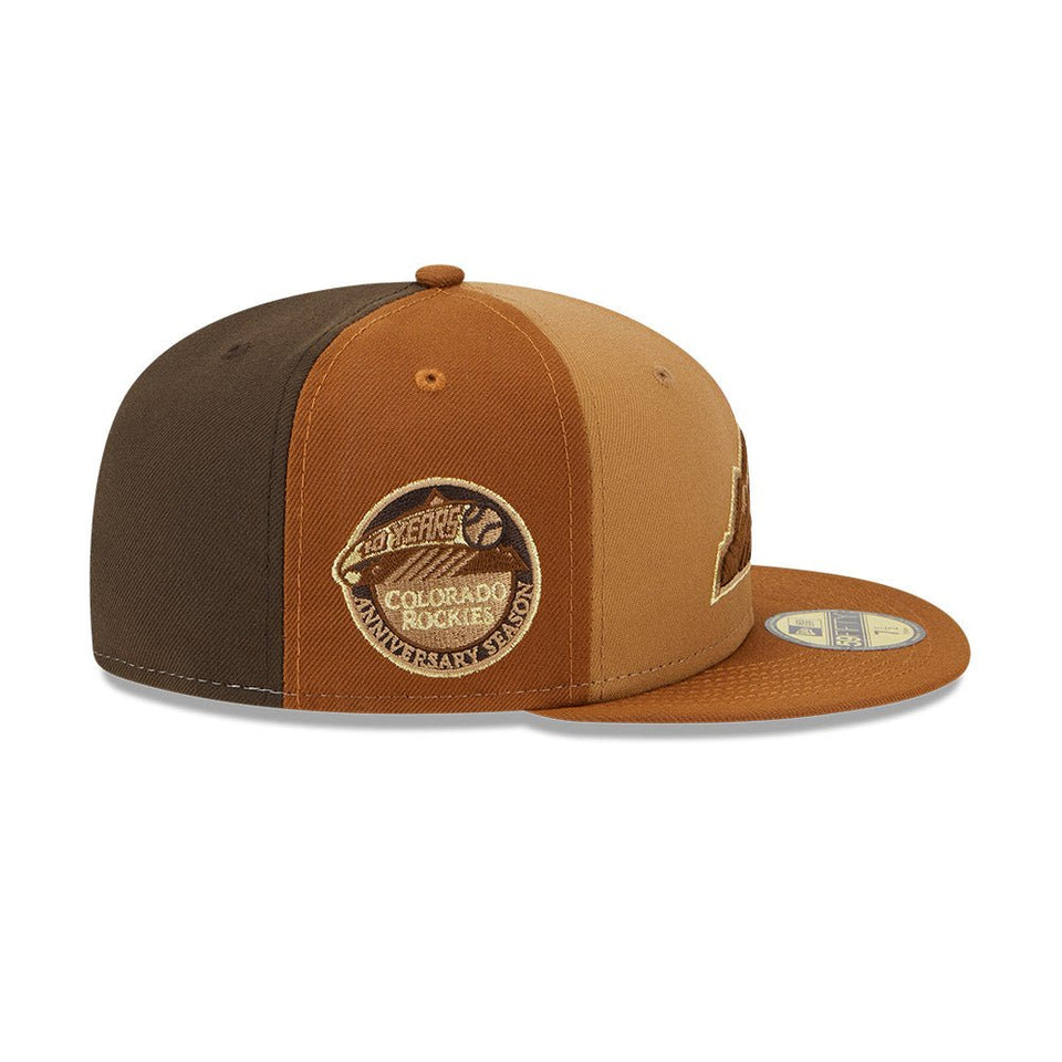 59FIFTY Tri-Tone Brown コロラド・ロッキーズ クーパーズタウン ブラウン マルチカラー イエローゴールドアンダーバイザー - 13512099-700 | NEW ERA ニューエラ公式オンラインストア