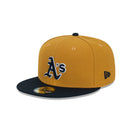 59FIFTY Vintage Gold オークランド・アスレチックス ゴールド / ブラック グレーアンダーバイザー - 13518066-700 | NEW ERA ニューエラ公式オンラインストア