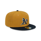 59FIFTY Vintage Gold オークランド・アスレチックス ゴールド / ブラック グレーアンダーバイザー - 13518066-700 | NEW ERA ニューエラ公式オンラインストア