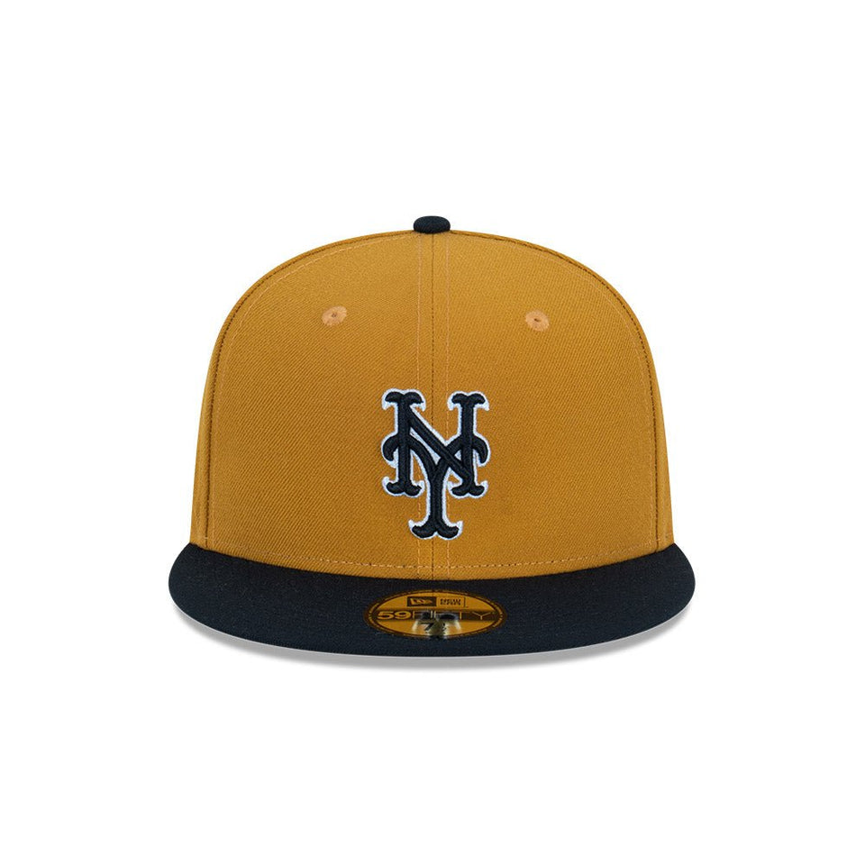 59FIFTY Vintage Gold ニューヨーク・メッツ ゴールド / ブラック グレーアンダーバイザー - 13518068-700 | NEW ERA ニューエラ公式オンラインストア