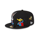 59FIFTY WB 100th Year Looney Tunes x Superhero Mashup Pack オールオーバー ブラック スカーレットアンダーバイザー - 13695957-700 | NEW ERA ニューエラ公式オンラインストア
