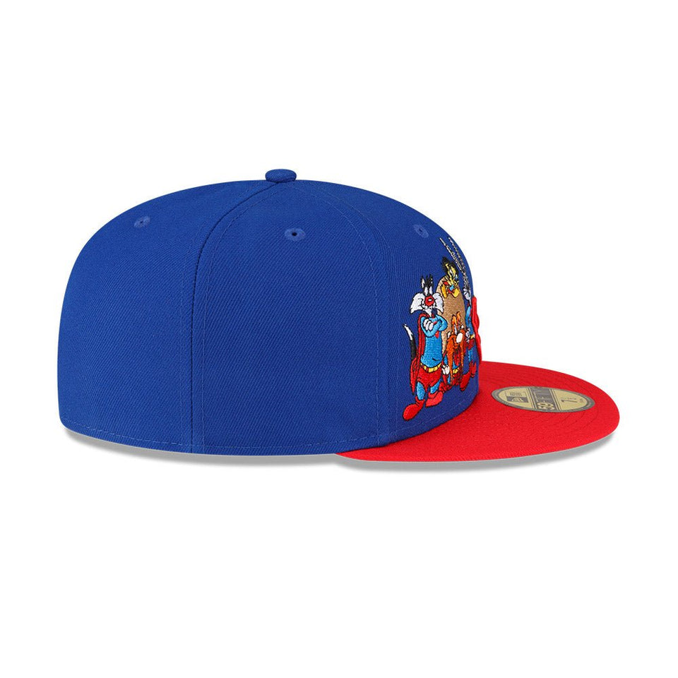 59FIFTY WB 100th Year Looney Tunes x Superhero Mashup Pack スーパーマン ロイヤル  スカーレットバイザー