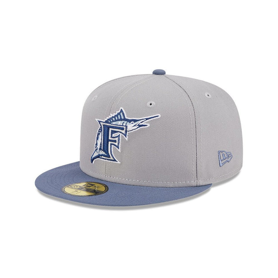 59FIFTY Wildlife フロリダ・マーリンズ クーパーズタウン Shark グラファイト グレージュアンダーバイザー - 13705000-700 | NEW ERA ニューエラ公式オンラインストア