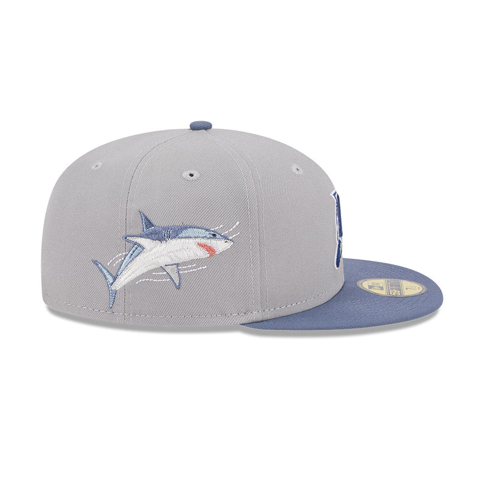 59FIFTY Wildlife フロリダ・マーリンズ クーパーズタウン Shark グラファイト グレージュアンダーバイザー - 13705000-700 | NEW ERA ニューエラ公式オンラインストア