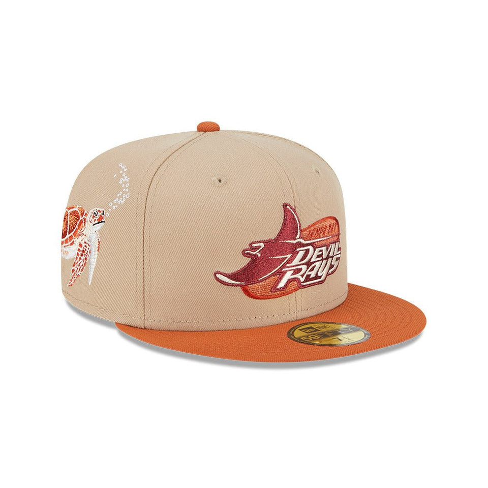 59FIFTY Wildlife タンパベイ・レイズ クーパーズタウン Turtle キャメル サーモンピンクアンダーバイザー - 13704993-700 | NEW ERA ニューエラ公式オンラインストア