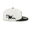 59FIFTY Wildlife シアトル・マリナーズ Whale クロームホワイト グレーアンダーバイザー - 13704987-700 | NEW ERA ニューエラ公式オンラインストア