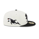 59FIFTY Wildlife オークランド・アスレチックス クーパーズタウン Whale クロームホワイト グレーアンダーバイザー - 13704990-700 | NEW ERA ニューエラ公式オンラインストア