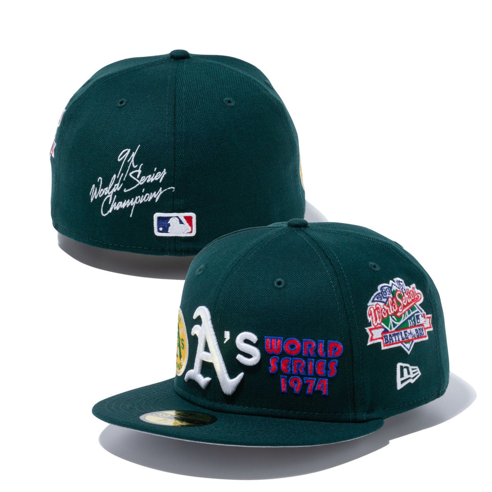 59FIFTY World Champions オークランド・アスレチックス グレー ...