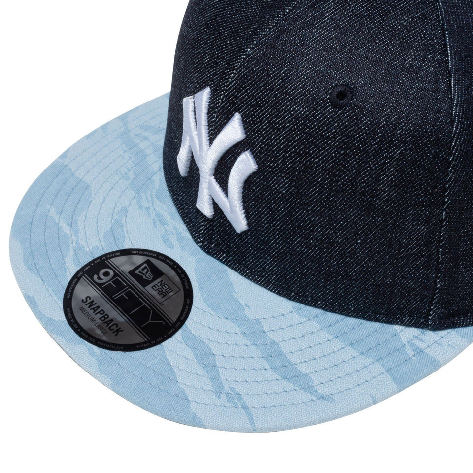 9FIFTY ジャカードデニム ニューヨーク・ヤンキース タイガーストライプカモ インディゴデニム ウォッシュドデニムバイザー - 13059162-SM | NEW ERA ニューエラ公式オンラインストア