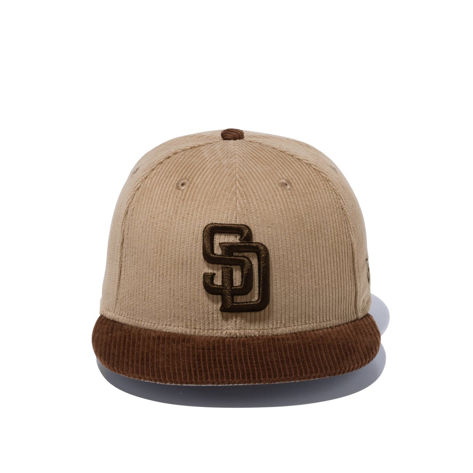 9FIFTY 2-Tone Corduroy コーデュロイ サンディエゴ・パドレス ベージュ チョコバイザー - 13328228-SM | NEW ERA ニューエラ公式オンラインストア