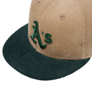 9FIFTY 2-Tone Corduroy コーデュロイ オークランド・アスレチックス ベージュ ダークグリーンバイザー - 13328229-SM | NEW ERA ニューエラ公式オンラインストア