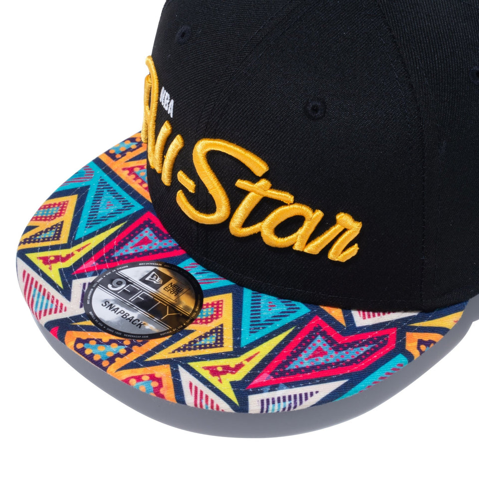 9FIFTY NBA All-Star 2022 スクリプトロゴ パターンバイザー ブラック - 13082370-OSFM | NEW ERA ニューエラ公式オンラインストア