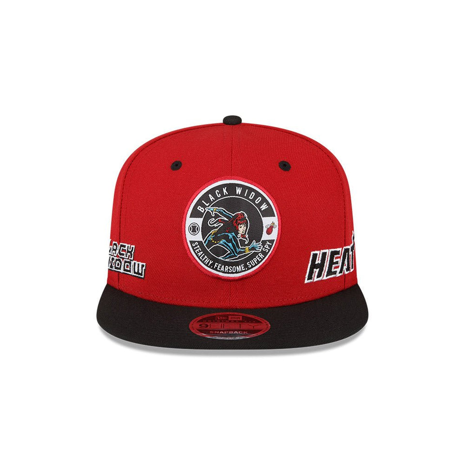 9FIFTY NBA x Marvel マイアミ・ヒート ブラック・ウィドウ レッド ブラックバイザー - 13549232-OSFM | NEW ERA ニューエラ公式オンラインストア