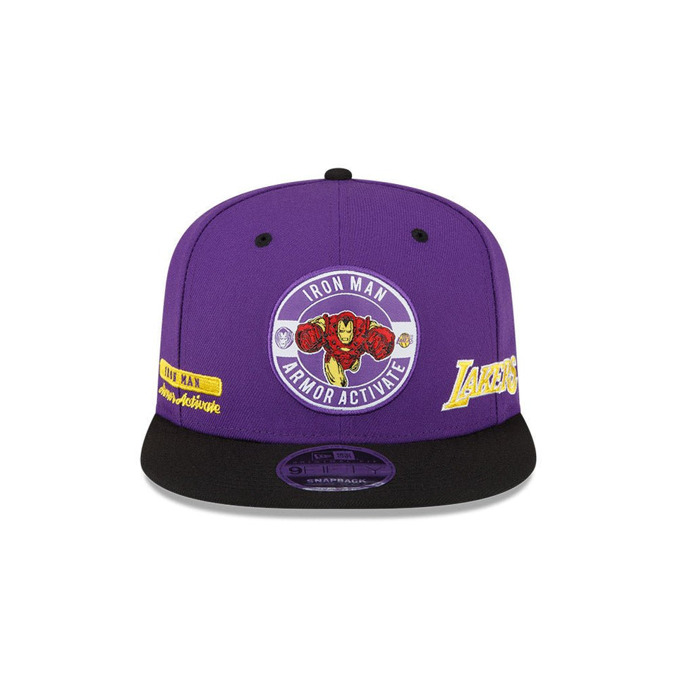 9FIFTY NBA x Marvel ロサンゼルス・レイカーズ アイアンマン パープル ブラックバイザー - 13549233-OSFM | NEW ERA ニューエラ公式オンラインストア