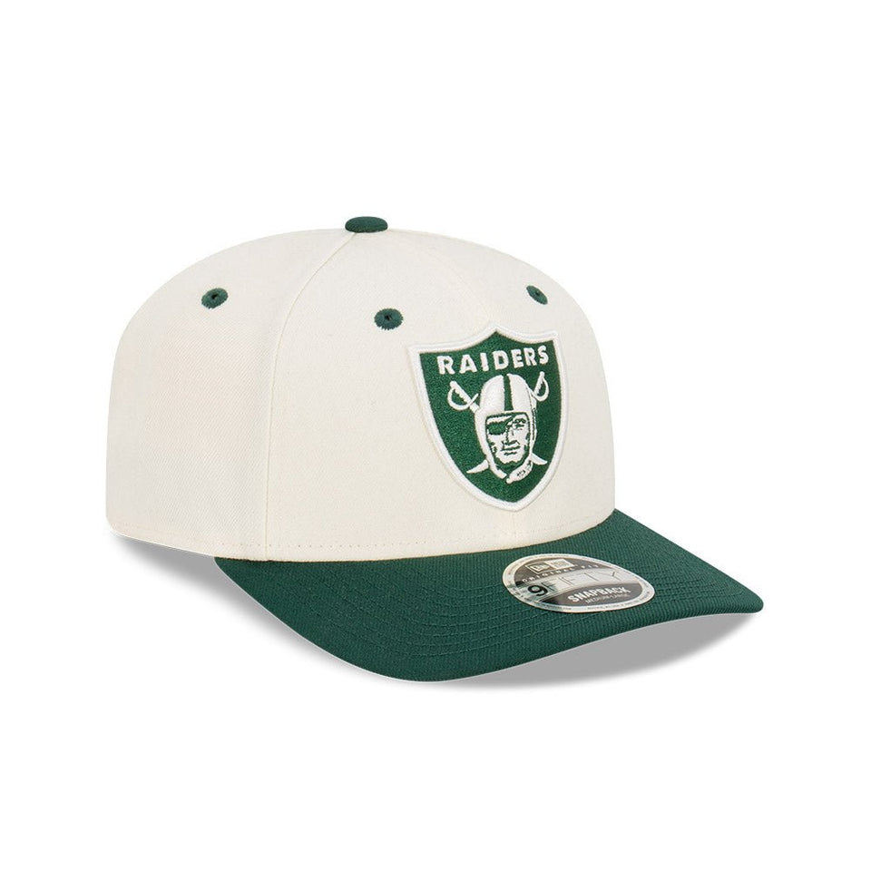 9FIFTY Original Fit Chrome & Green Visor ラスベガス・レイダース クロームホワイト × ダークグリーン - 13366405-SM | NEW ERA ニューエラ公式オンラインストア