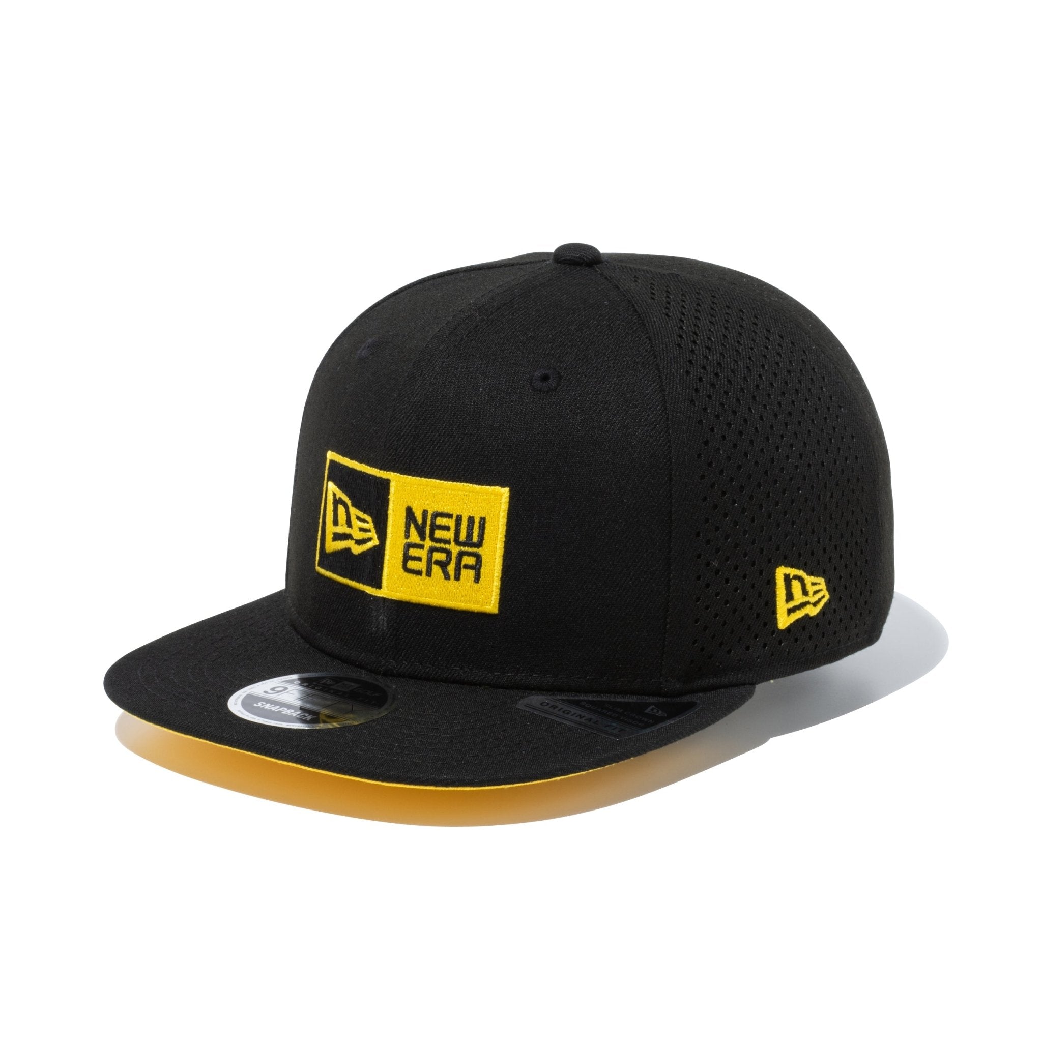 Newera■[Golf] Box Logo Laser Performed Snapback■送料込 9FIFTY Original Fit Laser Perforated ボックスロゴ ブラック