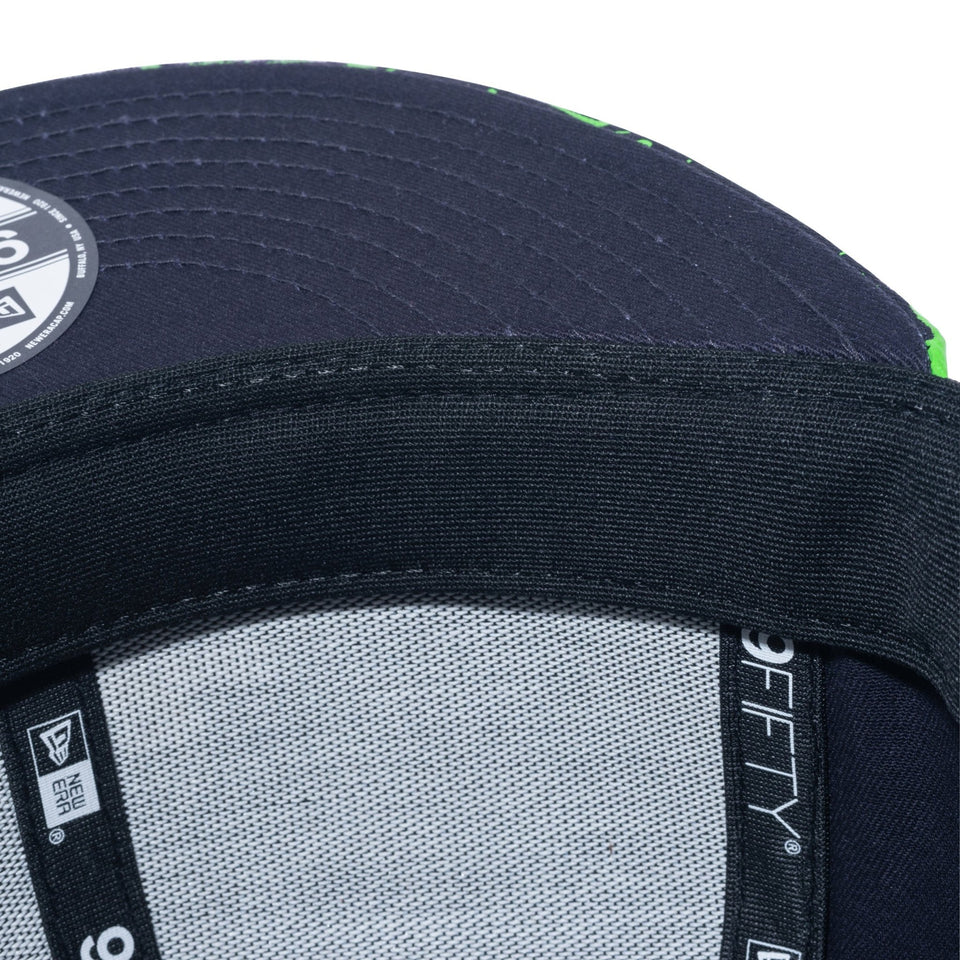 【ゴルフ】 9FIFTY Splash Paint スプラッシュペイント スクリプトロゴ ネイビー - 14109196-OSFM | NEW ERA ニューエラ公式オンラインストア