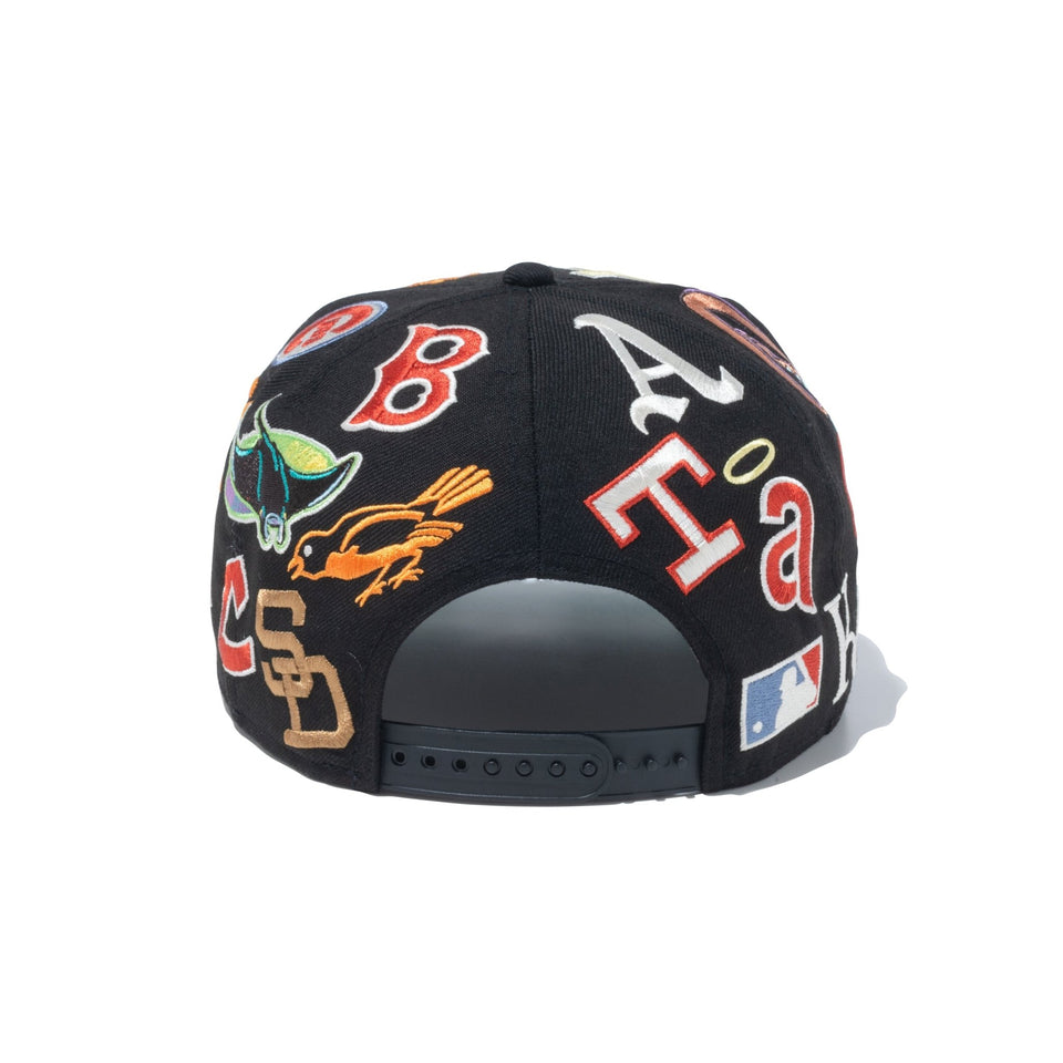 9FIFTY Team Logo Allover Cooperstown ブラック - 13751415-OSFM | NEW ERA ニューエラ公式オンラインストア