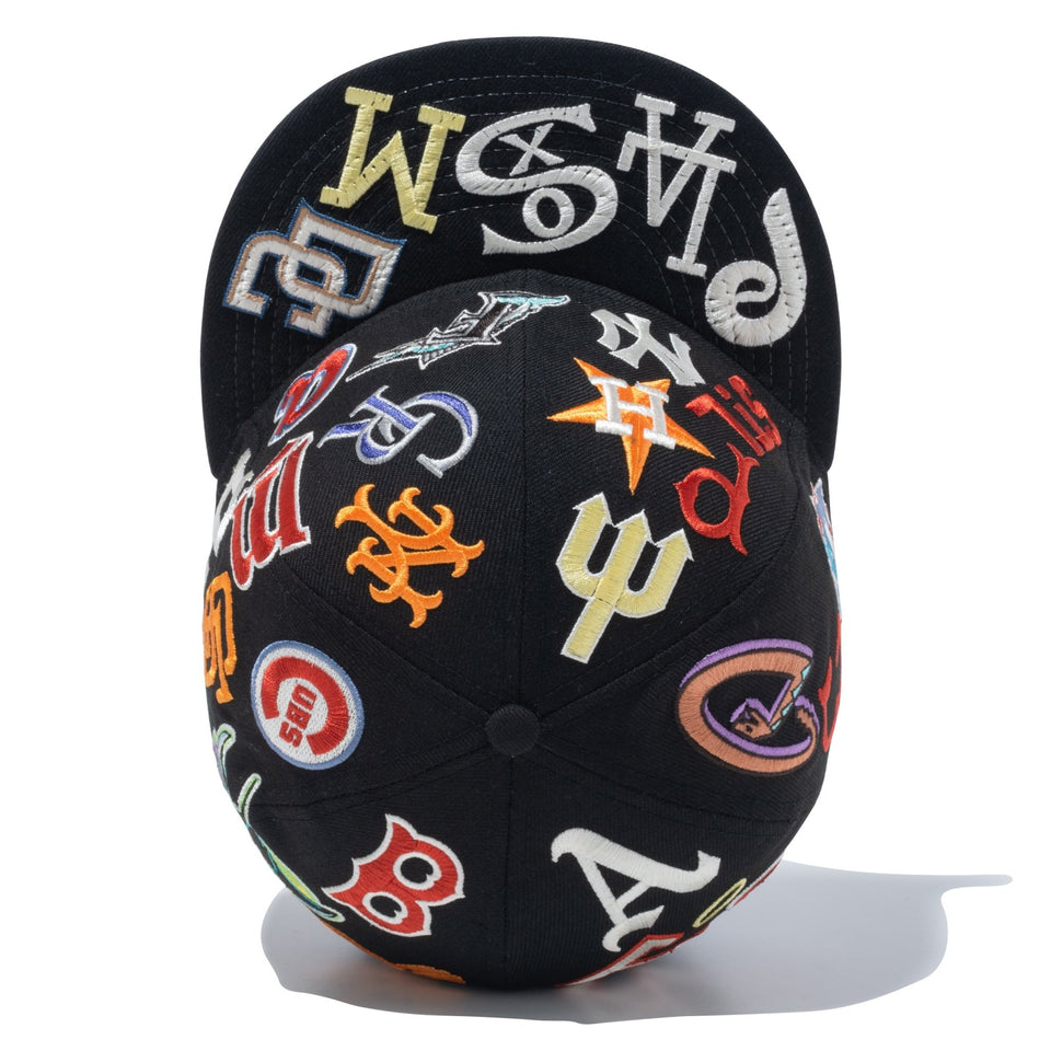 9FIFTY Team Logo Allover Cooperstown ブラック - 13751415-OSFM | NEW ERA ニューエラ公式オンラインストア