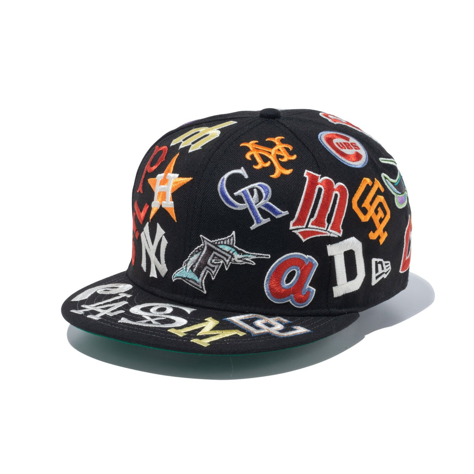 9FIFTY Team Logo Allover Cooperstown ブラック - 13751415-OSFM | NEW ERA ニューエラ公式オンラインストア