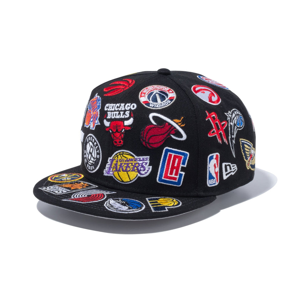 9FIFTY Team Logo Allover NBA ブラック | ニューエラオンラインストア