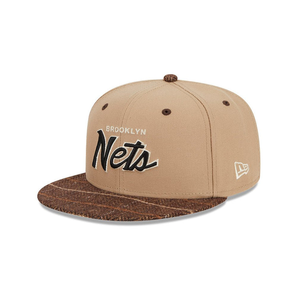 9FIFTY Traditional Check ブルックリン・ネッツ ベージュ ブラウンチェックバイザー - 13935238-OSFM | NEW ERA ニューエラ公式オンラインストア