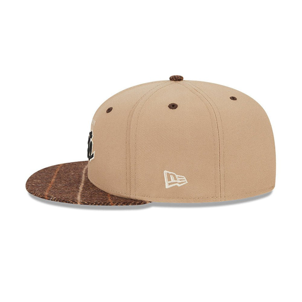 9FIFTY Traditional Check ブルックリン・ネッツ ベージュ ブラウンチェックバイザー - 13935238-OSFM | NEW ERA ニューエラ公式オンラインストア