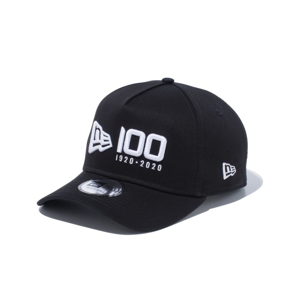 9FORTY A-Frame ニューエラ 100周年ロゴ ブラック × ホワイト - 12326299-OSFA | NEW ERA ニューエラ公式オンラインストア